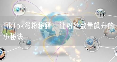 TikTok涨粉秘籍：让粉丝数量飙升的小秘诀