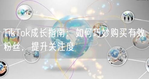 TikTok成长指南：如何巧妙购买有效粉丝，提升关注度