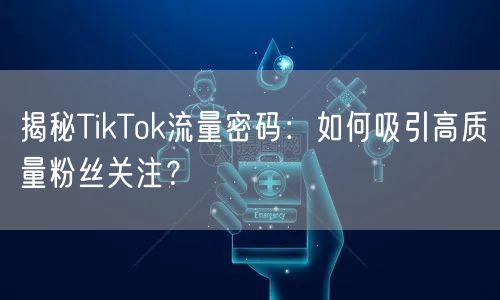 揭秘TikTok流量密码：如何吸引高质量粉丝关注？