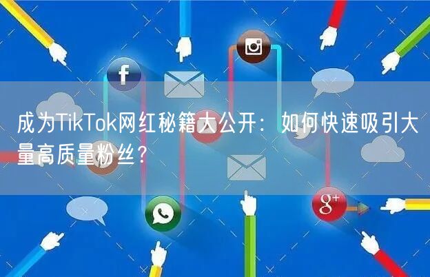 成为TikTok网红秘籍大公开：如何快速吸引大量高质量粉丝？