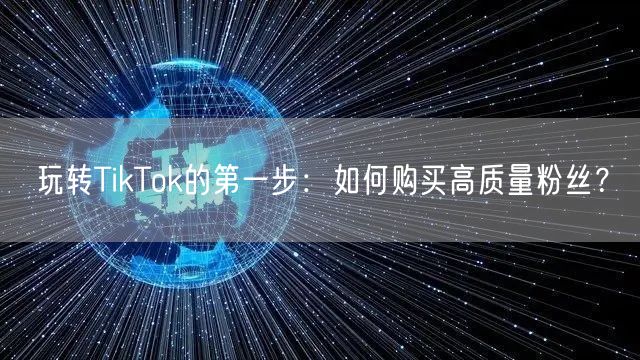 玩转TikTok的第一步：如何购买高质量粉丝？