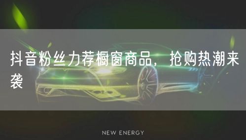 抖音粉丝力荐橱窗商品，抢购热潮来袭