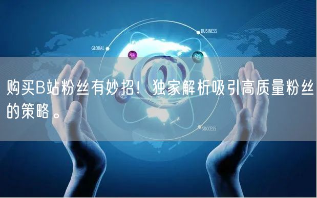 购买B站粉丝有妙招！独家解析吸引高质量粉丝的策略。