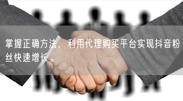 掌握正确方法，利用代理购买平台实现抖音粉丝快速增长。