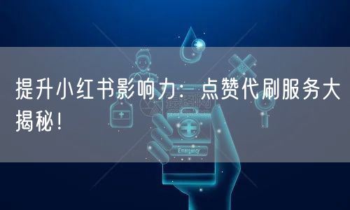 提升小红书影响力：点赞代刷服务大揭秘！