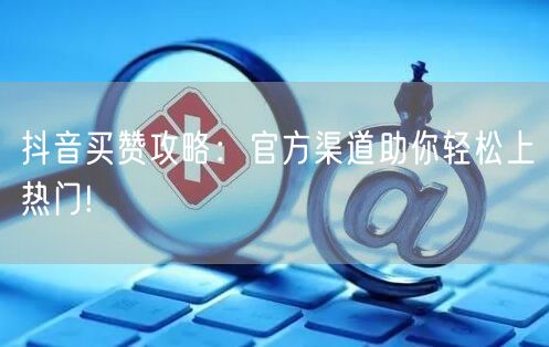 抖音买赞攻略：官方渠道助你轻松上热门!
