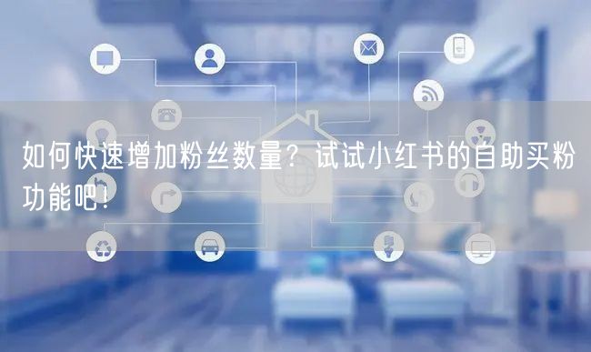 如何快速增加粉丝数量？试试小红书的自助买粉功能吧！